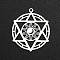 Non-Tarnish 201 Stainless Steel Pendants, Laser Cut, Star of David with Moon, Stainless Steel Color, 35x30x1mm, Hole: 1.8mm