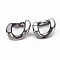 UV Plating ABS Plastic Linking Rings, Quick Link Connectors, For Curb Chains Making, Unwelded, Twist, Gunmetal, 39.5x32x12mm, Inner Diameter: 24x17.5mm