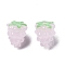 Handmade Lampwork Beads, Grape, Misty Rose, 15x12.5~13mm, Hole: 1.6mm