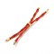 Nylon Cord Silder Bracelets, for Connector Charm Bracelet Making, with Rack Plating Golden Brass Findings, Long-Lasting Plated, Cadmium Free & Lead Free, Orange Red, 8-5/8~9 inch(22~22.8cm), 0.3cm, Hole: 2.6mm