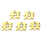PVD Vacuum Plating 304 Stainless Steel Charms, Laser Cut, Brother and Sister, Real 18K Gold Plated, 13x15x1mm, Hole: 1mm