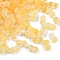 Gradient Color Transparent Acrylic Beads, with Golden Foil, Peanut, Gold, 5.5x11.5x6.5mm, Hole: 1.8mm, about: 40pcs/10g