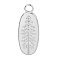 Non-Tarnish 201 Stainless Steel Pendants, Oval with Pine Tree Charm, Stainless Steel Color, 24x10x1.5mm, Hole: 3mm