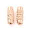 Brass Screw Clasps, for Jewelry Making, Rose Gold, 11.4x4.5mm, Hole: 1mm
