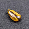 Natural Tiger Eye Pendants, Teadrop Charms, 25x15~18x7~8mm, Hole: 1.2mm