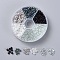 6/0 Glass Seed Beads, Opaque Colours & Transparent Colours Rainbow & Ceylon & Transparent & Trans. Colours Lustered, Round, Black, 6/0, 4mm, Hole: 1~1.5mm, 60g/box, about 600pcs/box