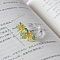 Flower Glass Finger Rings, Gold, Inner Diameter: 17mm