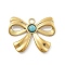 304 Stainless Steel Rhinestone Pendants, Real 18K Gold Plated, Bowknot, 22x28x4mm, Hole: 2mm
