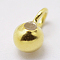 925 Sterling Silver Tube Bails, Loop Bails, with Rubber, Rondelle, Bail Beads, Real 18K Gold Plated, 6x3x2.5mm, Hole: 1.5mm, Inner Diameter: 0.5mm