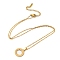 201 Stainless Steel Hollow Sun Pendant Necklace with Cable Chains, Golden, 17.52 inch(44.5cm)