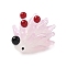 Hedgehog Home Decorations, Handmade Lampwork Display Decorations, Lavender Blush, 39.5~41x31.5~32.5x25~25.5mm