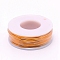 Matte Round Aluminum Wire, with Spool, Orange, 15 Gauge, 1.5mm, 10m/roll