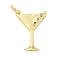 Brass Micro Pave Cubic Zirconia Pendants, Goblet Charms, Long-Lasting Plated, Cadmium Free & Lead Free, Rack Plating, with Jump Ring, Real 18K Gold Plated, 17.5x13x2.5mm, Hole: 3.6mm