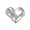 Rack Plating Alloy Beads, Lead Free & Cadmium Free, Heart, Platinum, 13x15.5x5mm, Hole: 1.4mm