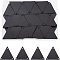 Sew on Acrylic Mirror Rhinestones, for Costume Evening Dresses Cloth Garment Decoration Accessory, Triangle, Black, 25x28x1.5mm, Hole: 1.2mm, 100pcs
