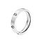 Stainless Steel Finger Rings, with Rhinestone, Stainless Steel Color, US Size 6(16.5mm). 