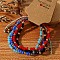 Handmade Summer Vacation Style Synthetic Quartz Braided Beaded Bracelet Sets for Women Girl, Mixed Color, Adjustable, 4pcs/set