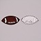 Polyester Computerized Embroidery Cloth Iron On/Sew On Patches, Costume Accessories, Appliques, Rugby, Coconut Brown, 35x64x1mm