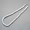 Fashionable Gemstone Beaded Necklaces, with Platinum Plated Zinc Alloy Lobster Clasps, Howlite, 18.5 inch