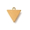 304 Stainless Steel Charms, Laser Cut, Real 18K Gold Plated, Triangle, 10.5x10x1mm, Hole: 1.2mm