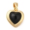Brass Pendants, Heart Charms, with Jump Ring, Cadmium Free & Nickel Free & Lead Free, Real 18K Gold Plated, 13x12x5mm, Hole: 3x4.5mm
