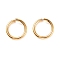 304 Stainless Steel Jump Rings, Open Jump Rings, Golden, 10x1.2mm, Inner Diameter: 7.6mm