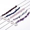 Gemstone Pendant Necklaces, with Stainless Steel Finding, 17.3 inch