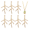 Brass Pendant Bails, Branch, Golden, 31.5x14.5x11mm, Hole: 7.5x4mm