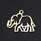 201 Stainless Steel Pendants,  Elephant, Hollow, Golden, 20x16x1mm, Hole: 1.5mm