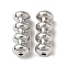 Brass Beads, Grooved Beads, Cadmium Free & Nickel Free & Lead Free, Column, Real Platinum Plated, 8x3mm, Hole: 0.7mm