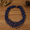 Bohemian Style Glass Bead Multi-layer Necklaces for Daily Wear and Gifting, Blue, 19.69 inch(50cm)
