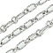 Tarnish Resistant 304 Stainless Steel Chains, Unwelded, with Spool, Stainless Steel Color, 12x6.5x1.5mm