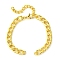 Rack Plating Brass Twisted Chain Bracelet Making, Long-Lasting Plated, Lead Free & Cadmium Free, Real 18K Gold Plated, 155mm, link: 10x7x2mm