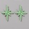 Cloth Star Self-adhesion Embroidery Sew on Appliques, Sewing Craft Decoration, Dark Sea Green, 32x24.5x2mm