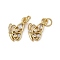 Brass Micro Pave Cubic Zirconia Pendants, Butterfly Charms, with Jump Ring, Long-Lasting Plated, Cadmium Free & Lead Free, Rack Plating, Real 18K Gold Plated, 16x9x3mm, Hole: 3mm