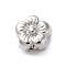 Rack Plating Alloy Beads, Flower, Platinum, 6x6.5x5mm, Hole: 1.2mm