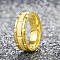 201 Stainless Steel Finger Rings for Unisex, Golden, US Size 11(20.6mm)