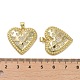 Латунные микропаве прозрачные подвески с фианитом KK-H466-08G-03-3