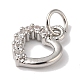 Подвески из латуни и прозрачного циркония с покрытием стойки KK-L216-013P-2