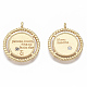 Латунные микропаве прозрачные подвески с фианитом KK-R126-020-NF-1