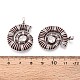 Кулоны с эмалью из латуни с прозрачным кубическим цирконием KK-T071-28P-03-3