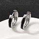 Латунные серьги-кольца из прозрачного кубического циркония EJEW-K276-11P-01-1