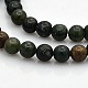 Круглый природных сливы яшмы бисер пряди G-N0120-37-6mm-1