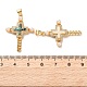 Латунные микропаве прозрачные кубические циркониевые подвески KK-S048-02G-3