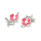 Rhinestone сплава эмали подвески ENAM-K020-01C-3
