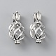 Полые медные Locket подвески FIND-WH0416-96-1