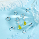 8 пара серег-колец Huggie Hoop из нержавеющей стали 304 в 4 стилях STAS-UN0021-60P-3