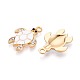 Rhinestone сплава и эмали подвески PALLOY-T092-40G-01-2