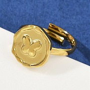 Золотые кольца из нержавеющей стали 304 RJEW-H254-08A-G