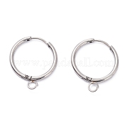 Фурнитура для сережек-колец Huggie Hoop из нержавеющей стали 201 STAS-P283-01O-P